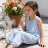 Girl Toddler Sleeveless Long Pants Set Summer Girls Cotton Blend Casual Lounge Wear For Kids