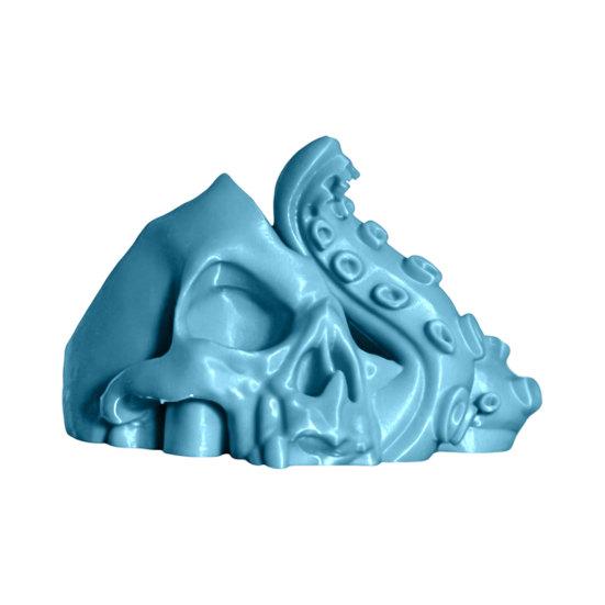 Gaming Controller Stand 3D Printed Octopus Skull Controller Holder for Halloween Home Gaming синий