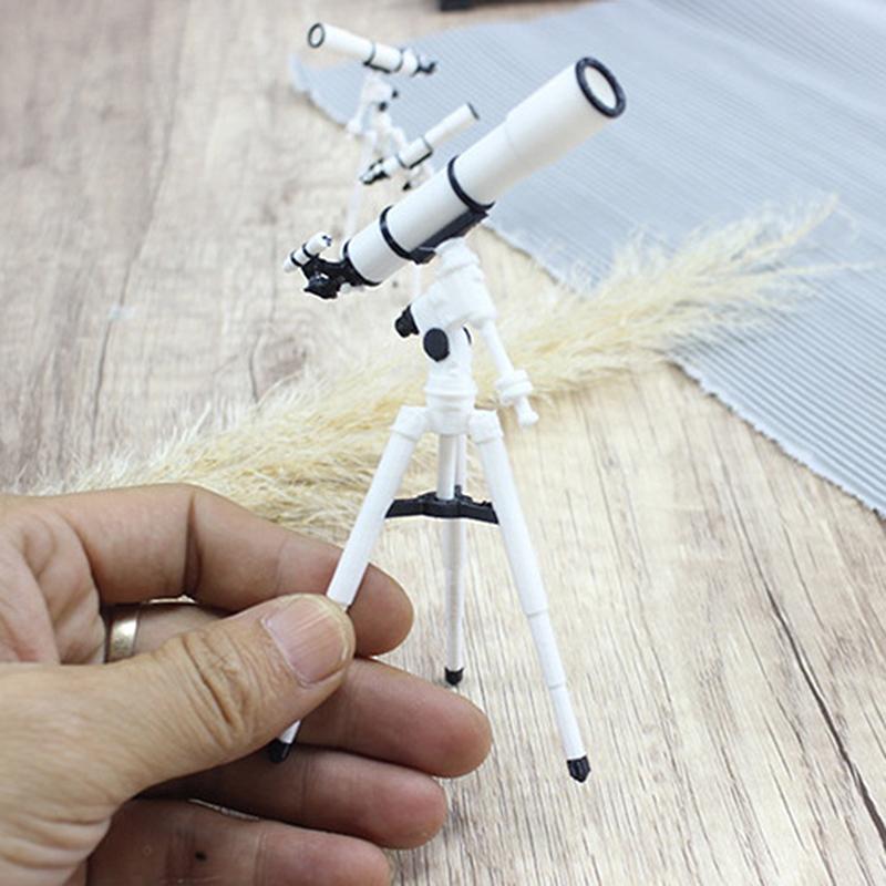 1Pc Educational Science Toy Astronomy Telescope Model Pretend Decorations 1:12/1:20/1:25 Scale Dollhouse Miniature Accessories