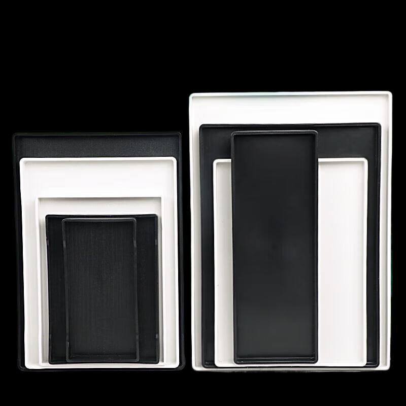 Rectangular Melamine Anti-slip Wood Grain Serving Tray