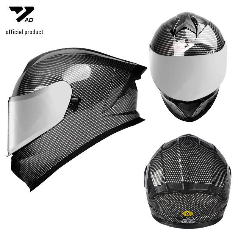 Cross-border DOT Certified Full Face Motorcycle Helmet for Men and Women, Trendy Four Seasons Riding Gear