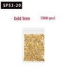 1000-Pack Gold & Silver Flat-Bottomed Steel Beads: Japanese Mini DIY Nail Art Rivets