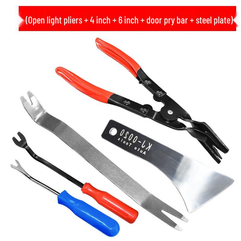 Nerezová sada páčidel a nástrojů pro demontáž čalounění interiéru automobilu