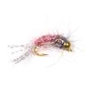 12PCS #12 Bead Head Nymphs Pink Blue Pearl Olive Purple Trout Fishing Nymph Flies