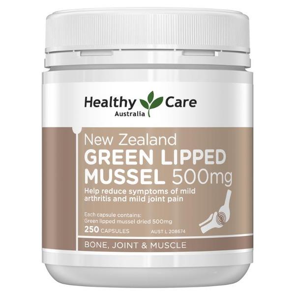 Healthy Care New Zealand Green Lipped Mussel 250 Capsules