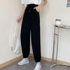 Women's Gray & Black Sports Leggings - 2023 Spring/Summer Casual Sweatpants
