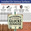 2D Flat, 1pc, Vintage Metal Sign, Decorative Plaques and Ornaments, Welcome Theme, German Home Style, Perfect for Porches, Entryways, Living Rooms