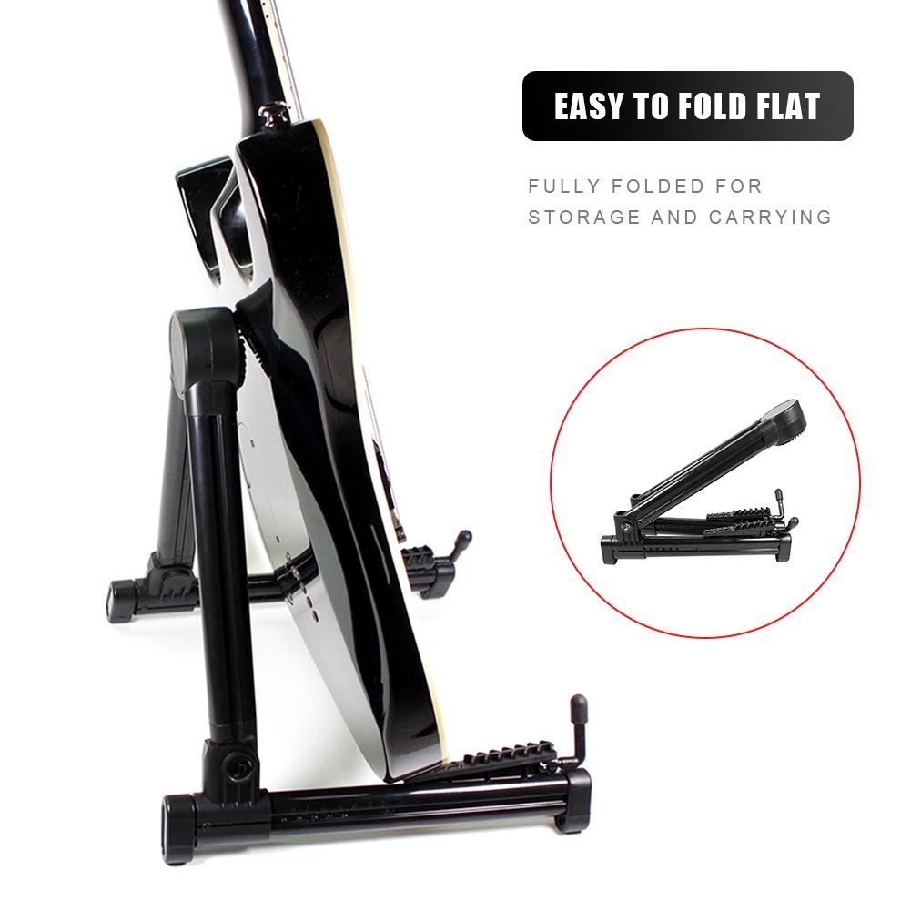 Electric Guitar Stand A-Frame Tripod Instrument Stand Universal Lightweight Foldable Guitar Bracket for Ukulele Violin Mandolin