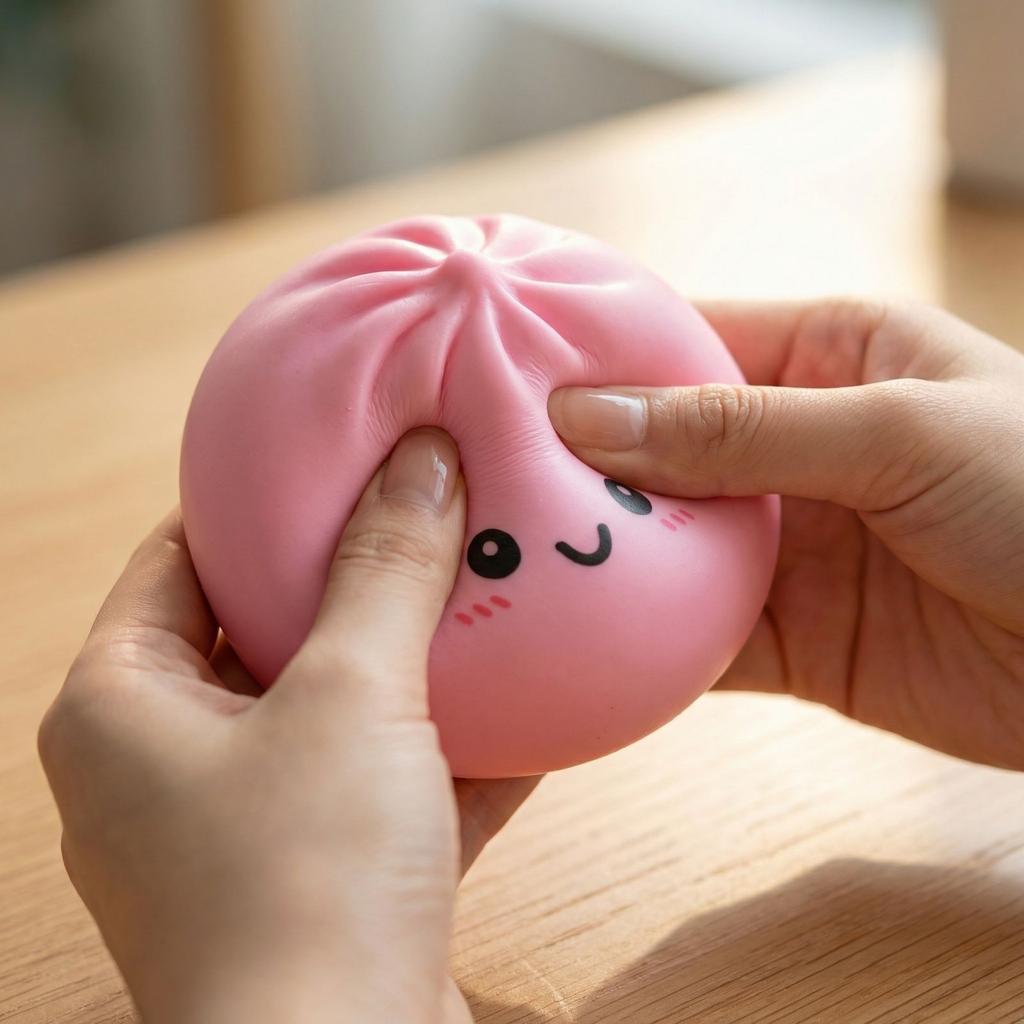 Slow Rising Bun Toy with Steamer Box Simulation Food Design Soft Stress Toy for Kids and Adults
