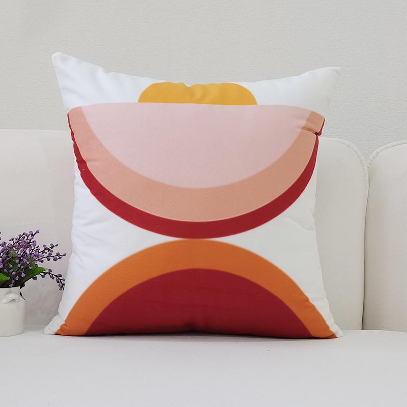 Nordic New Geometric Pillowcase Abstract Print Simple Bedside Sofa Car Cushion Pillowcase Does Not Include Pillow Core