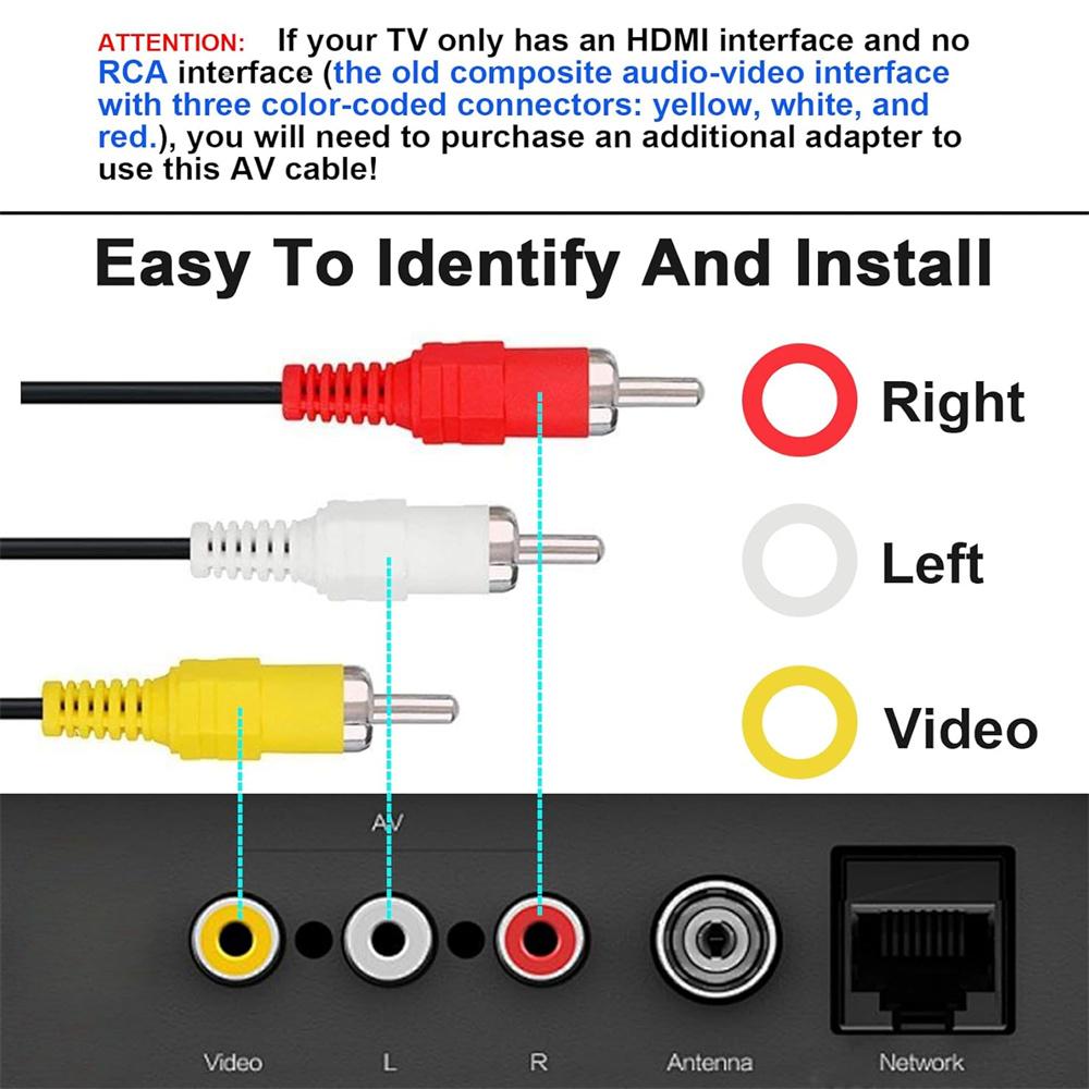 Video AV Composite Cable For Super SNES Gamecube N64