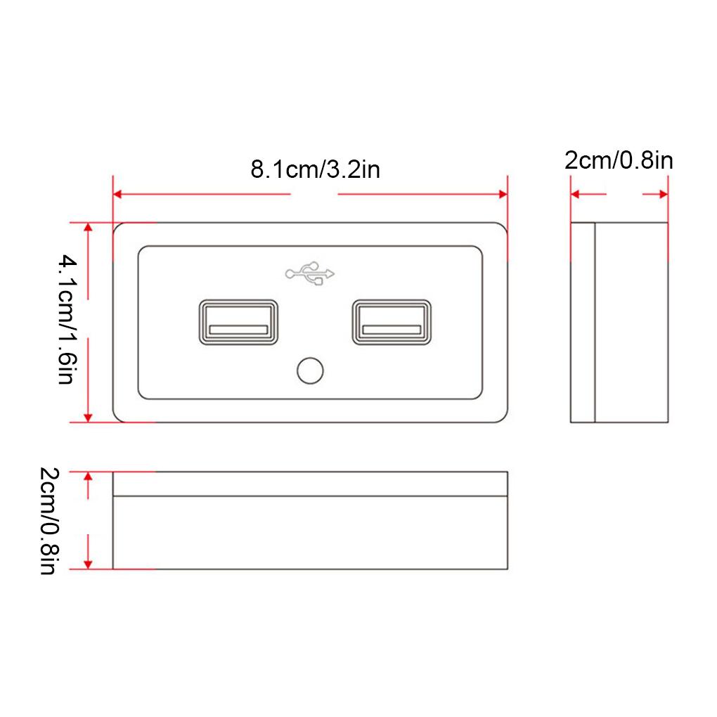 Fast Charging Car USB Charger Dual USB Socket With LED Indicator Socket Car Charger USB Outlet