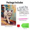 Animal series pearl painting cat diy handmade 5D highvalue hanging living room decoration painting
