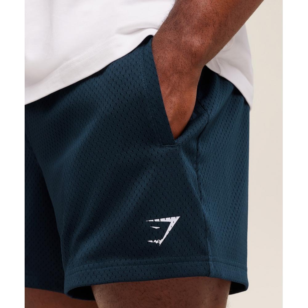 Gymshark Lifting Mesh 5 Shorts Navy A4b7v Ub9p