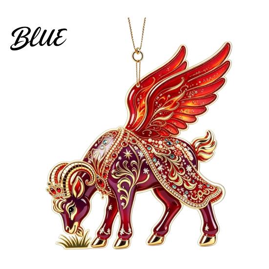 Decorative Hanging Charms Goat Christmas Tree Pendant Durable Acrylic Ornament Not Easy Ornament to Fade for Holiday And Car Decoration Collectibles