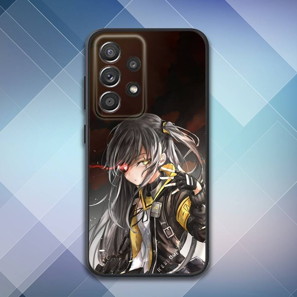 Girls F-Frontline U-Ump45 Phone Case For Samsung S25,S24,S21,S22,S23,S30,Ultra,S20,Plus,Fe,Lite,Note,10,9,5G Black Cover