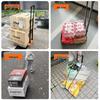 Foldable Dolly Cart with TPE Swivel Wheels and Brake