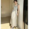 2026 New Summer French Elegance Temperament Gentle Ruffle Edge Plaid Dress Women's Summer Thin Age-reducing Dress