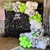 148Pcs Green Balloons Different Sizes Light Green Balloon  Baby Shower Birthday Balloons Jungle Dinosaur Theme Party Decorations