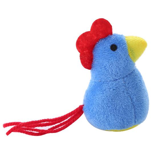 

Kitty Cartoon Chick Shape Catnip Interactive Fun Cat Toy Anti-bite Pet Supplies синий