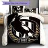 Magpies de Collingwood Set de Colcha con Patrón Decoración del Hogar Regalo (1 funda nórdica + 2 fundas de almohada sin relleno.)