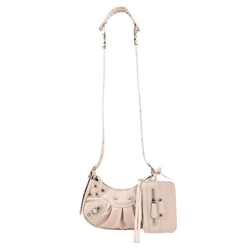 Bag women's new 2025 Korean version fashion rivet personalized armpit bag ins candy-colored one-shoulder dumpling bag