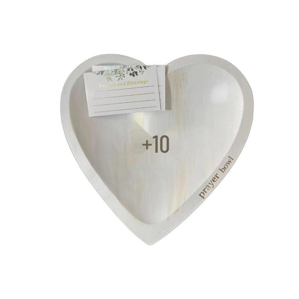 Heart Prayer Bowl: Creative Wooden Heart-Shaped Gift for Couples