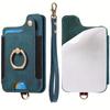 Multifunctional PU Leather Wallet 5-Card Universal Phone Bag Anti-Theft RFID Block Adhesive Secure Magnetic Closure Photo Slot