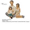 Warm Family Reading Decor Figurine Resin Statue, Abstract Faceless Parent Child Sculpture, Hand-Painted Minimalist Thoughtful Christmas Gift