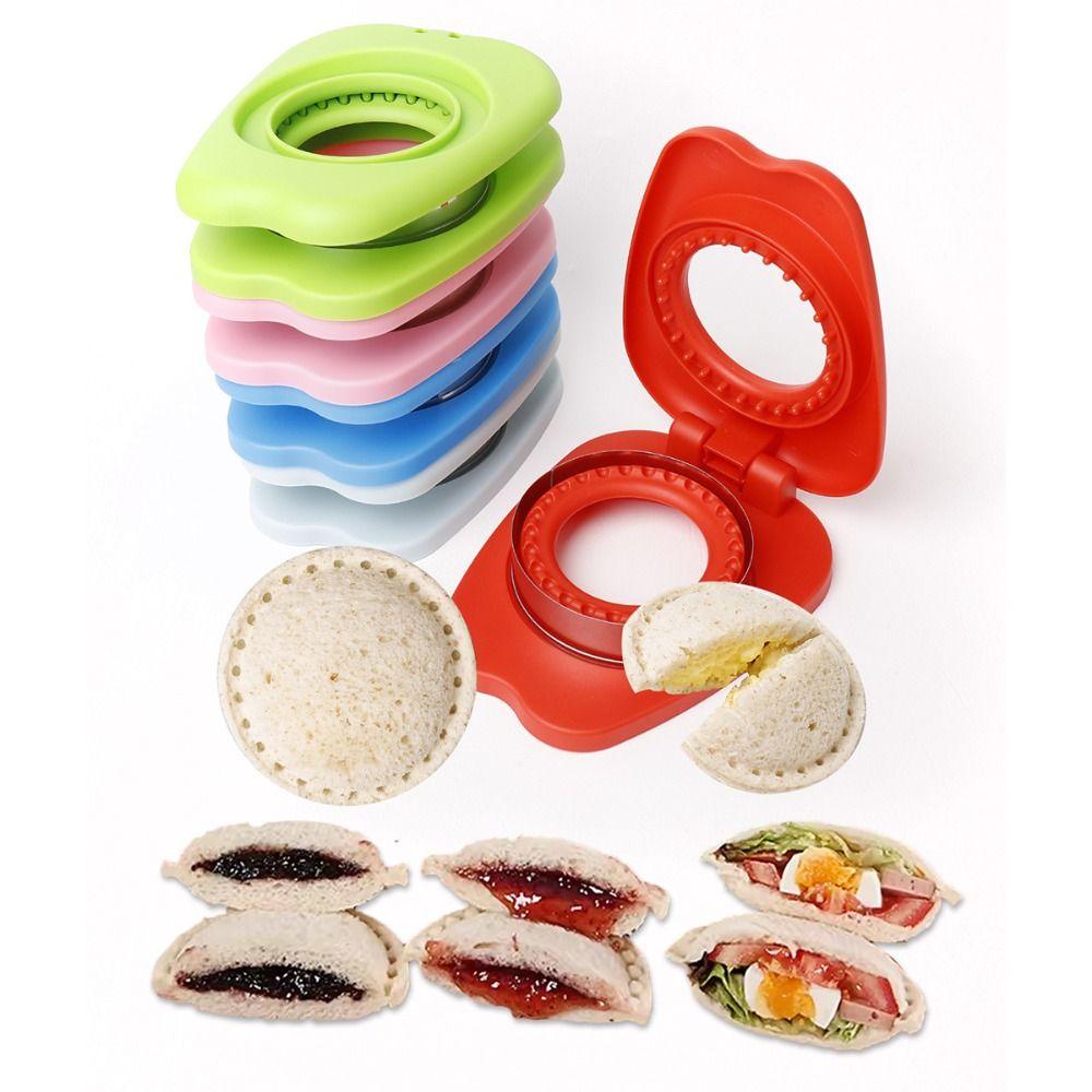 Stainless Steel DIY Sandwich Cutters Mould Sealer Flip Multiple Shapes Toast Bread Mold Square Circular Lunch Box Decor