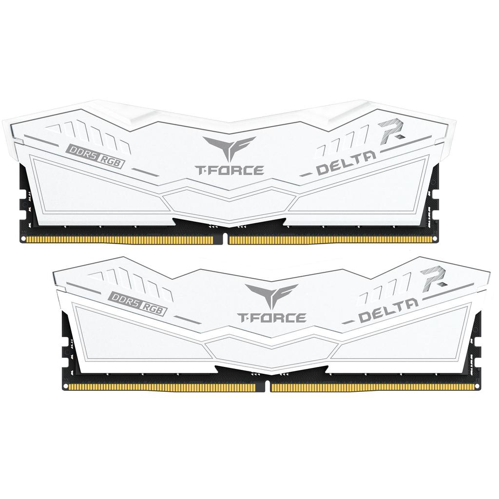 Team RGB DDR5 6000Mhz 16GBx2 CL30 model DELTA series White Desktop memory compliant High speed type Lifetime regular warranty in Japan (luminous type)
