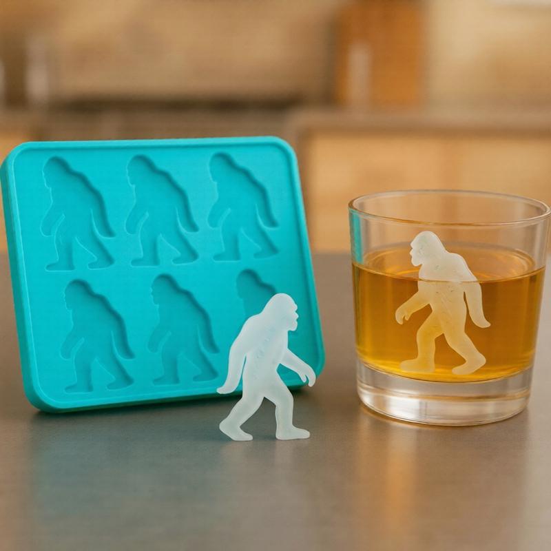 Ice Mold Silicone Tray Sasquatch Ice Cubes Maker Present Food-grade Ice Cube Tray, Safe And Durable For Whiskey Bar Accessory