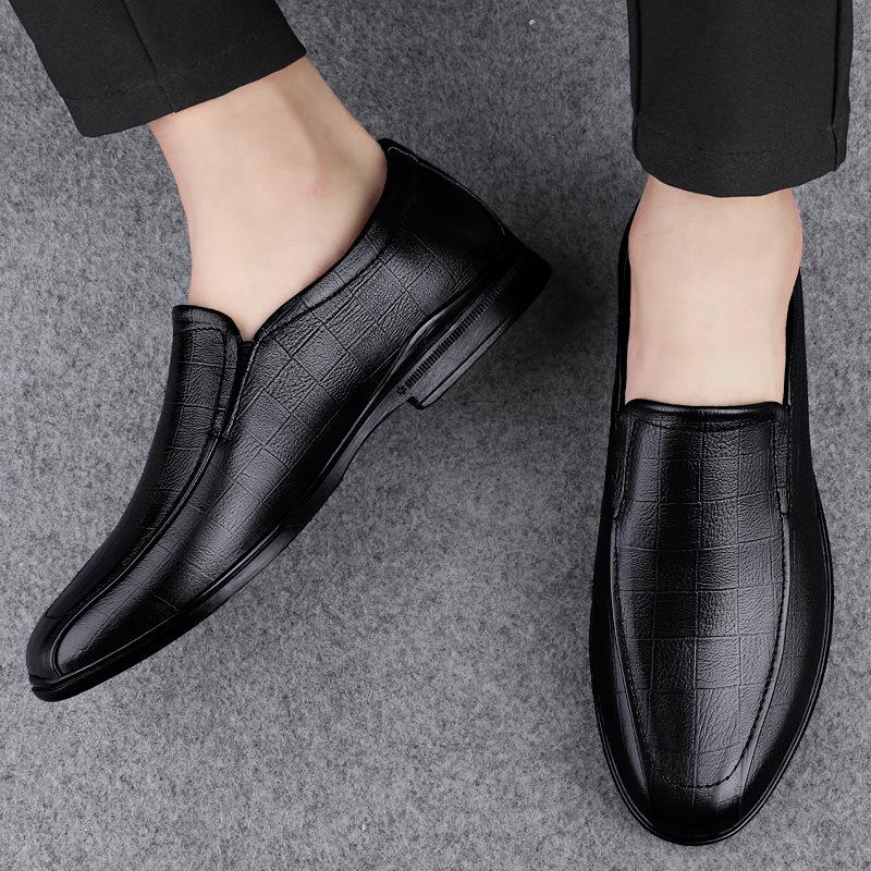 Men's Leather Loafers: Formal & Casual Cowhide Breathable Shoes