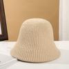 Autumn Winter Women's Hats with Sweet Temperament Water Bucket Hats Korean Fashion Knitted Yarn Basin Hats In Stock