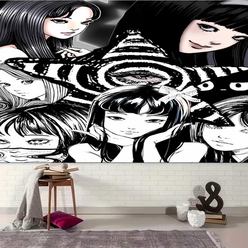 1pc Thriller Manga Junji Ito Tomie1 Tapestry, Living Room, Bedroom, Office, Party Decor, Ideal Festive Gift