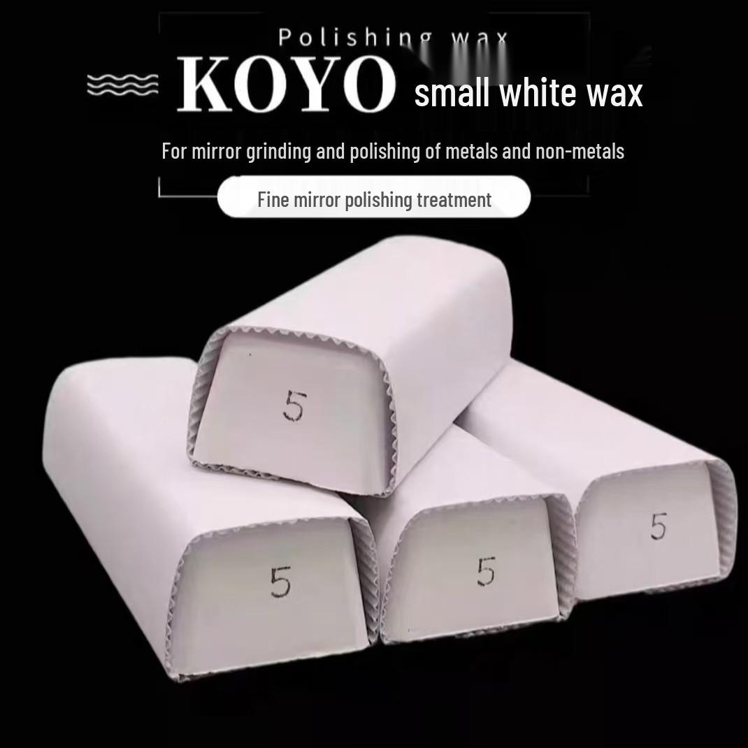 Japanese No. 5 White Wax for Metal, Stainless Steel, and Acrylic Mirror Surface Polishing No. 5 White Wax/1 Sample