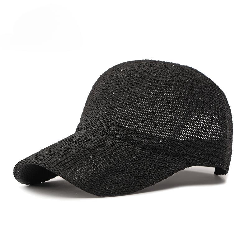 Fashion Sequined Mesh Cap Summer Breathable Hard Mesh Baseball Cap Women's Outdoor Sunscreen Visor