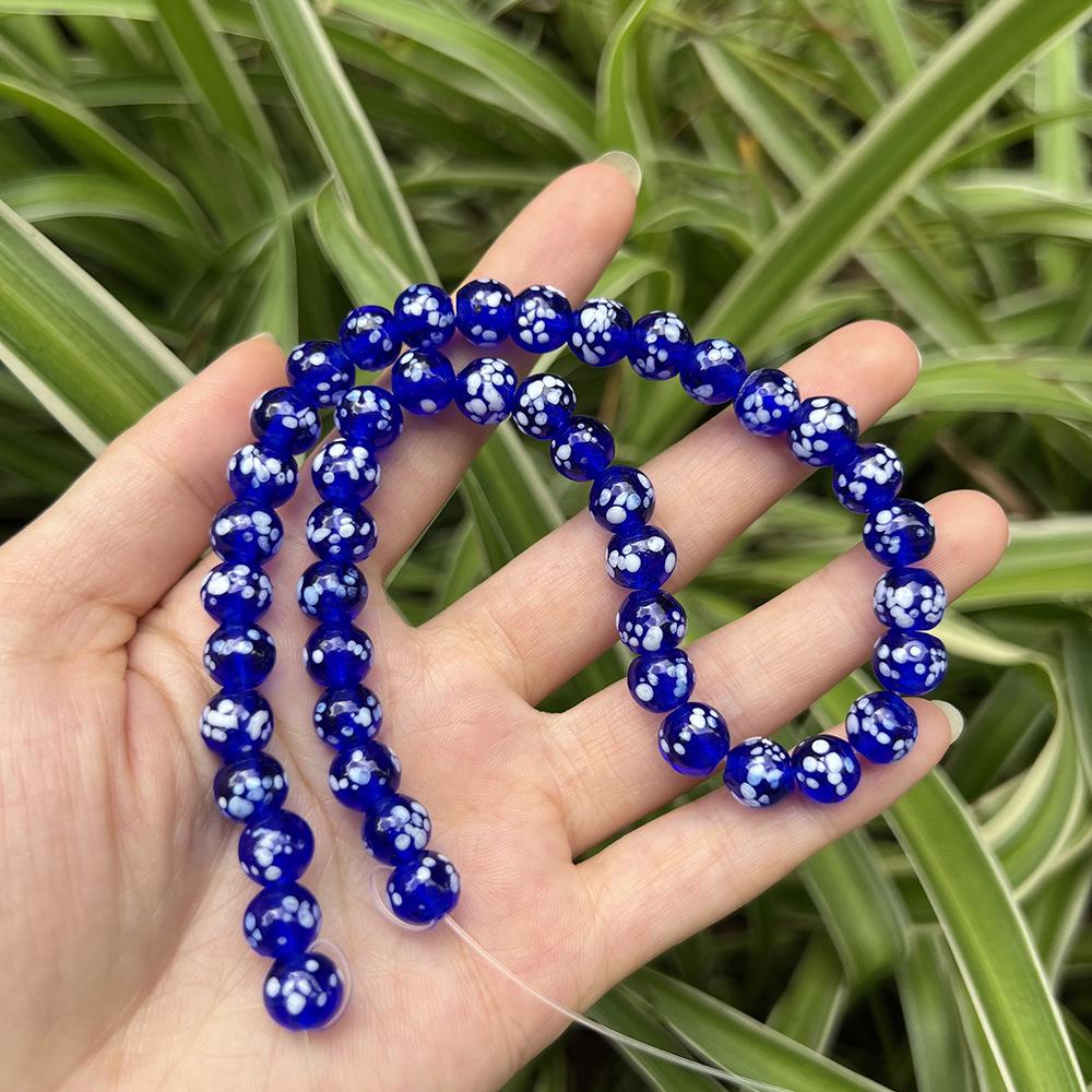 Colorful Thousand Flower Speckled Glass Beads for Handmade DIY Crafts