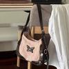 Handbag Retro Shoulder Bag Pu Leather Butterfly Underarm Bag Fashion   Outdoor