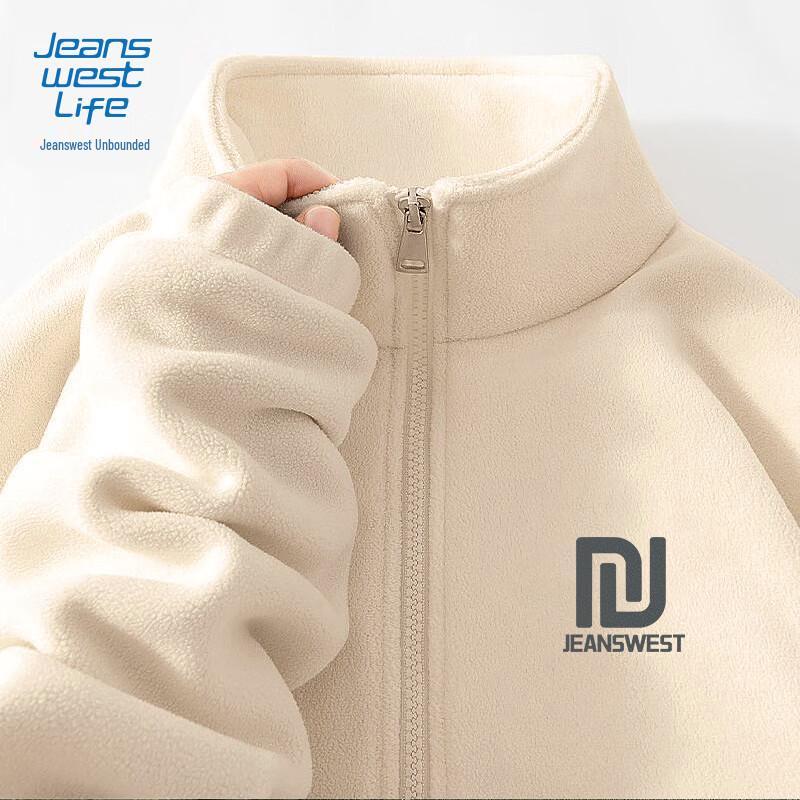 JEANSWEST LIFE Men's Fleece Lined Stand-Collar Jacket