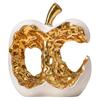 Gold Plated Hollow Apple Sculpture, Ceramic Crafts, Office Desktop Ornaments, Apple Model Sculptures, Living Room Decorations