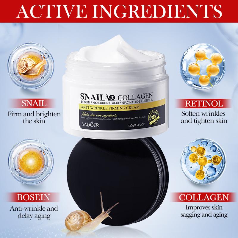 Snail Collagen Anti-Wrinkle Face Cream Faical Moisturizing Brightening Firming Hydrating Facial Creams Beauty Face Skin Care Products
