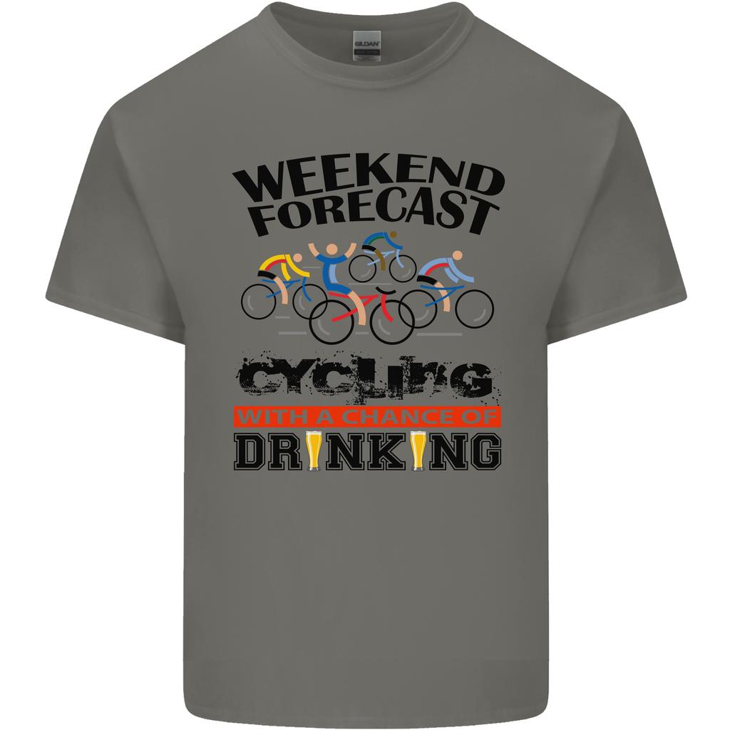 Weekend Forecast Cycling Cyclist Bicycle Unisexs Light Cotton TShirt
