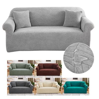 Waterproof Sofa Covers 1/2/3/4 Seater Jacquard Couch Armchair Cover For Living Room L-shaped Corner Elastic Slipcover Cover