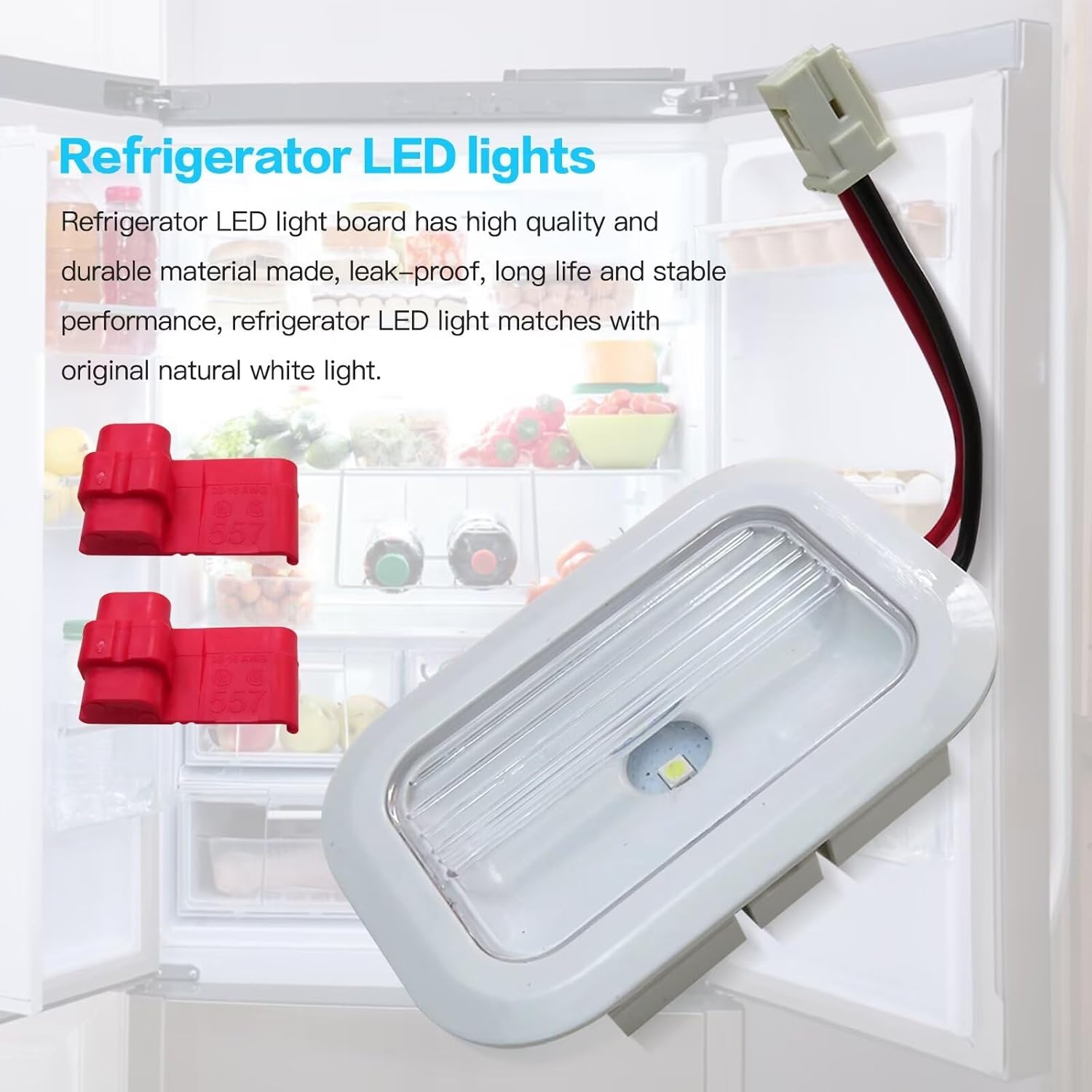 W10695459, W10843353, W11205083 Refrigerator LED Light Module Assembly Fit for KitchenAid KRMF706ESS01 KRMF706ESS02 KSC24C8EYY00 KRMF606ESS0O