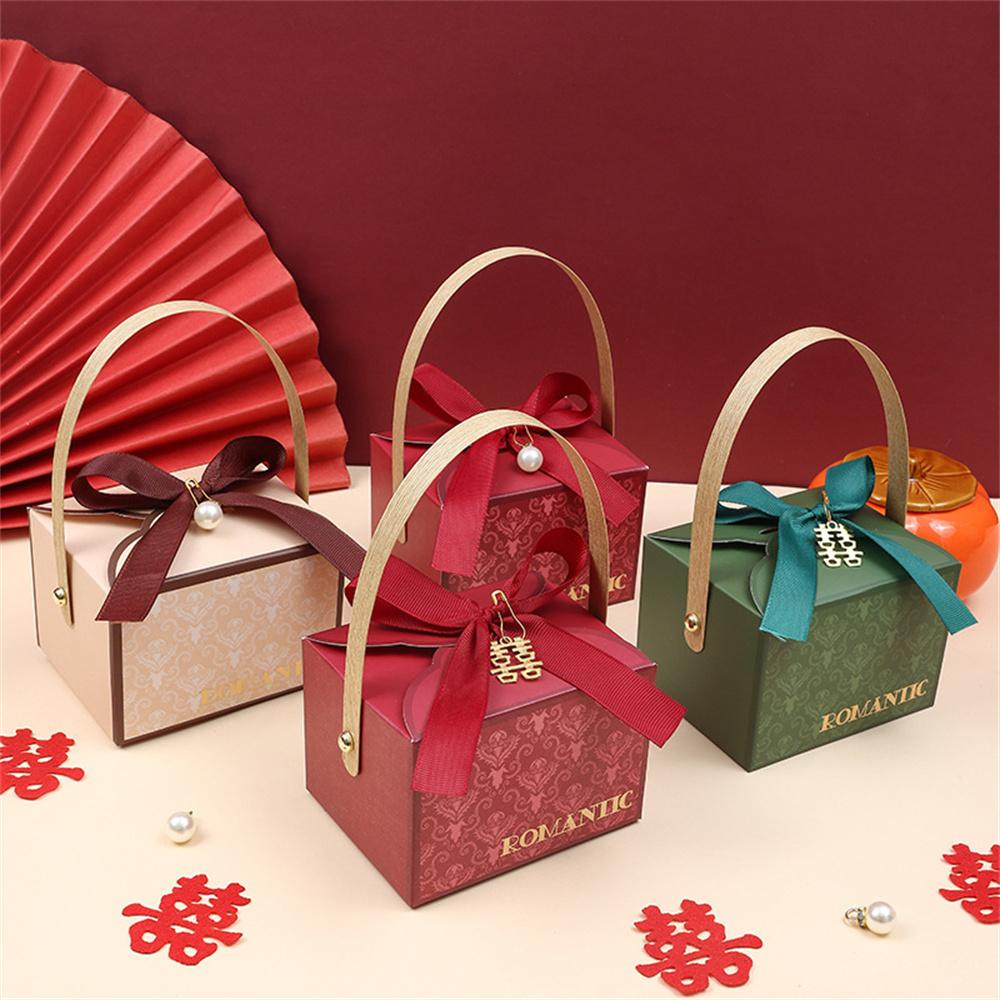 New Candy Box Champagne Gift Bags Birthday Baby Shower Favors Handheld Chocolate Gift Packing Box Decoration for Guests