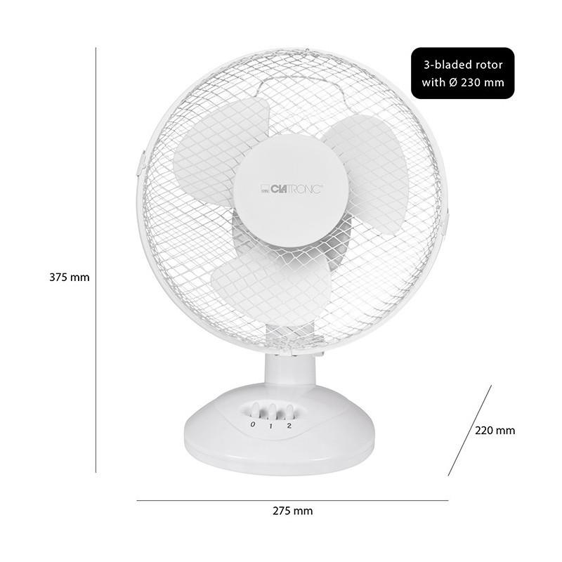 Ventilateur De Table Blanc Vl 3601 Clatronic