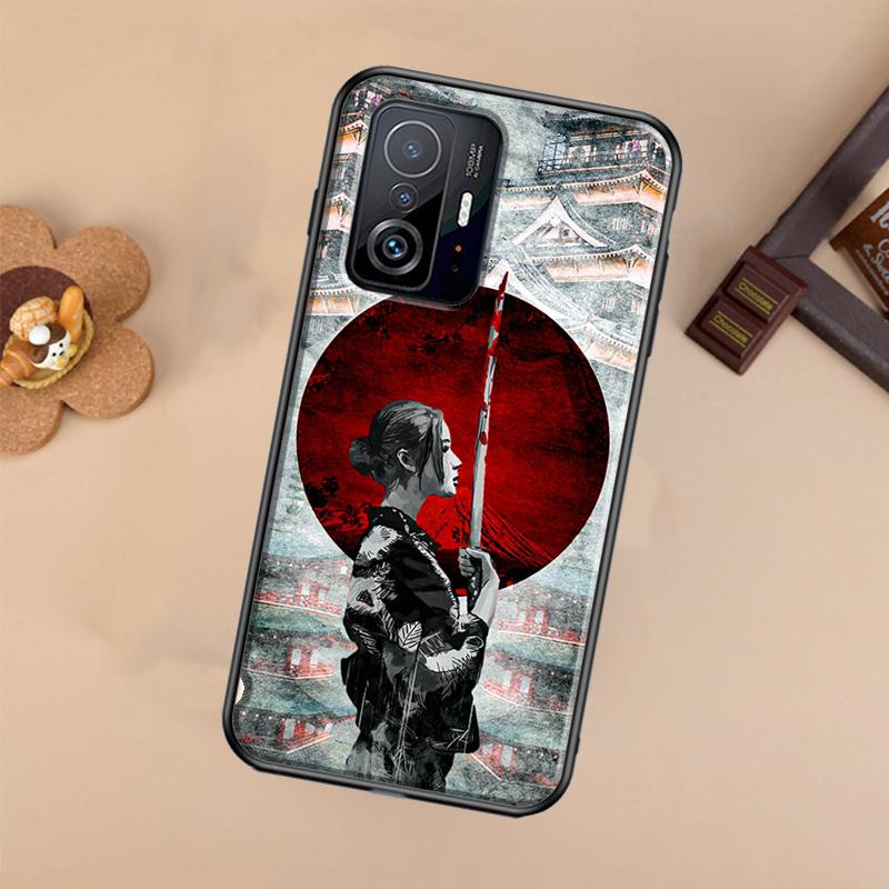 Japanese Samurai Warrior Case For Xiaomi POCO X7 Pro X3 X5 X6 F3 F5 F6 M6 Pro 11T 12T 13T 14T Pro 13 14 Ultra Cover