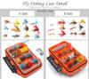 MNFT 72Pcs/Set Wet Dry Nymph Fly Fishing Lure Set Artificial Lnsect Bait Trout Fly Fishing Hooks Tackle With Waterproof Case Box