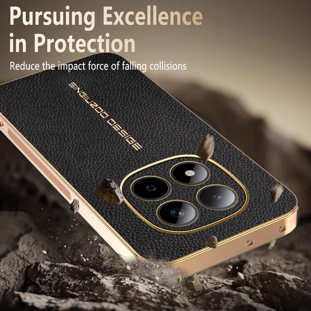 Fashion Lichee Pattern Phone Case For XiaoMi RedMi Note 15 Pro 5G PC Hard Shell Protective Plating Frame Shockproof Back Cover